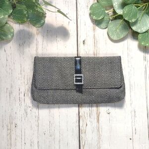 Lancome Herringbone Tweed Clutch